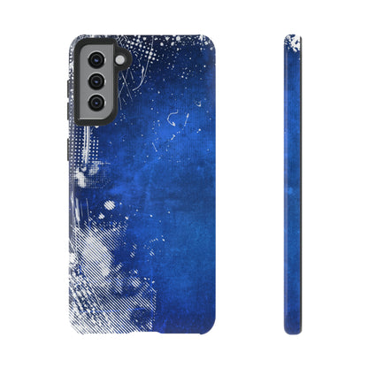 Grunge Blue Android Case (Protective) Samsung Galaxy S21 Plus Glossy Phone Case