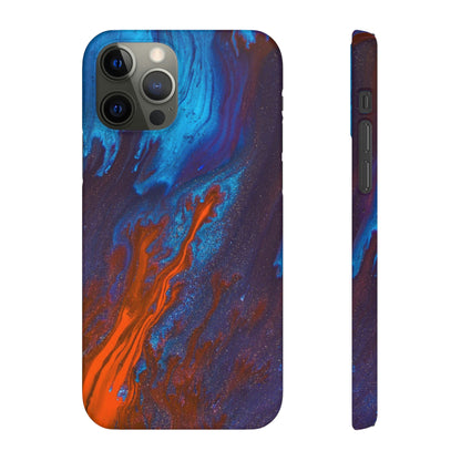 Orange Flame Ink Art iPhone Case (Slim) iPhone 12 Pro Matte Phone Case