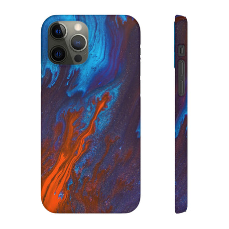 Orange Flame Ink Art iPhone Case (Slim) iPhone 12 Pro Matte Phone Case