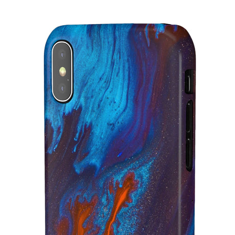 Orange Flame Ink Art iPhone Case (Slim) Phone Case