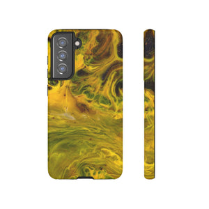 Liquid Yellow Ink Art Android Case (Protective) Samsung Galaxy S21 FE Matte Phone Case