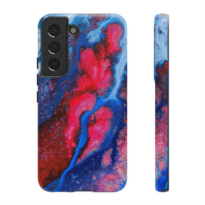 Red n Blue Ink Art Android Case (Protective) Samsung Galaxy S22 Matte Phone Case