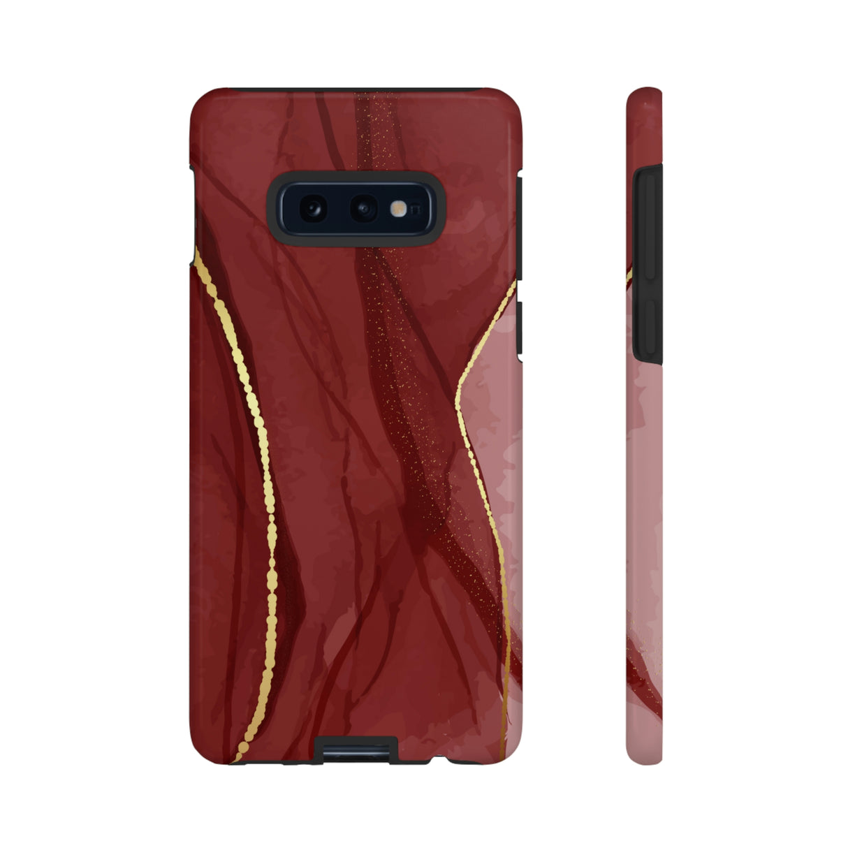 Dark Red Android Case (Protective) Samsung Galaxy S10E Glossy Phone Case