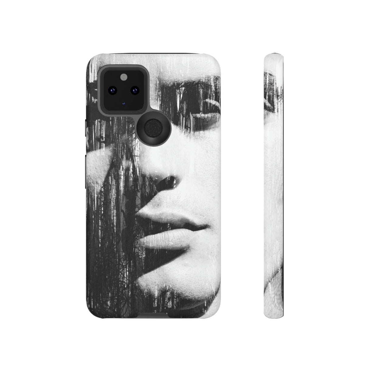 Black & White Pop Art Android Case (Protective) Google Pixel 5 5G Matte Phone Case