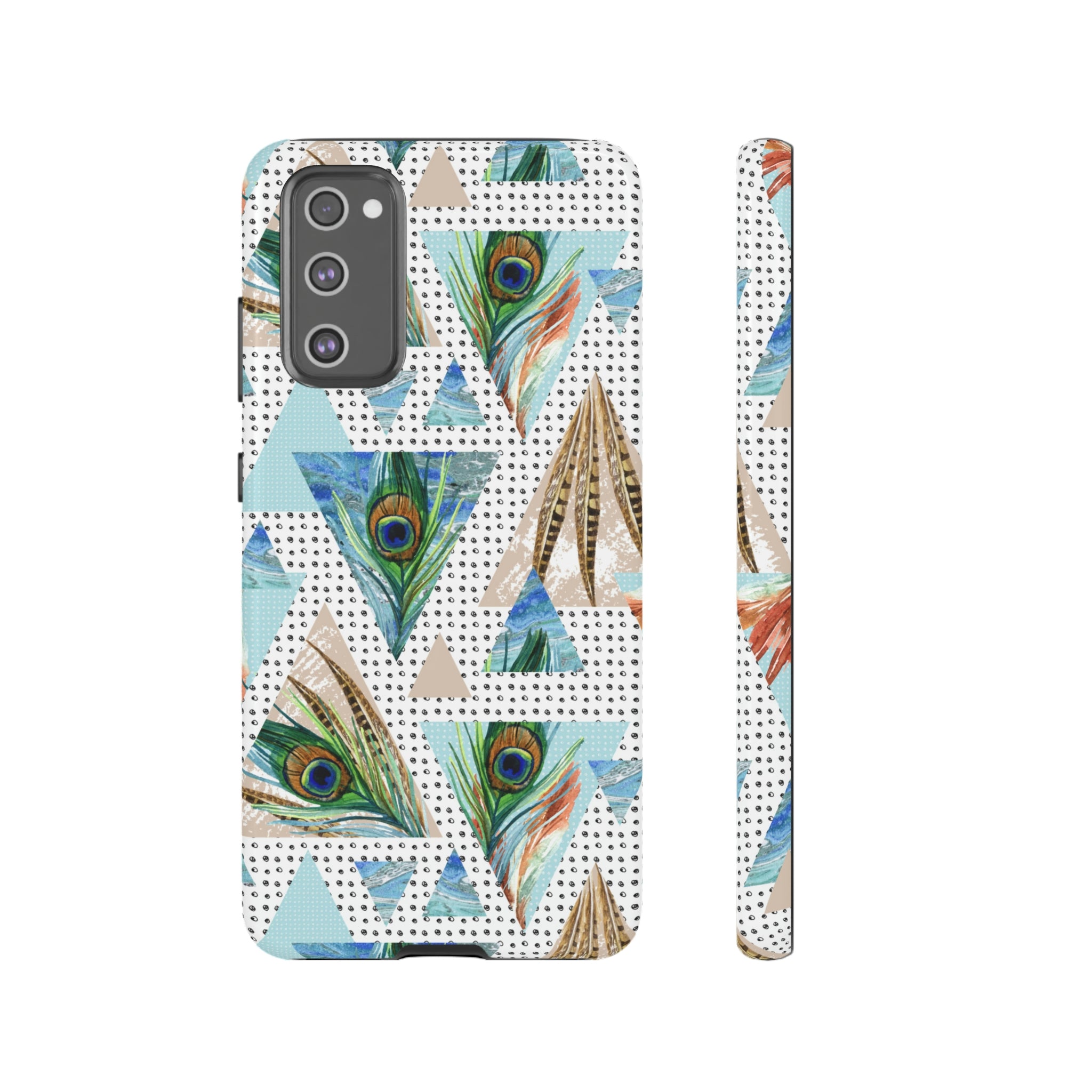 Peacock Feathers Android Case (Protective) Samsung Galaxy S20 FE Glossy Phone Case