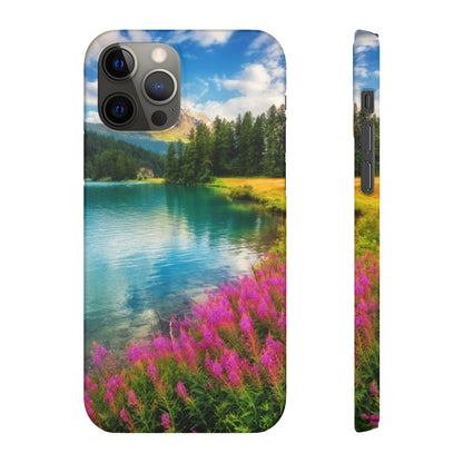 Fantastic Azure Alpine Lake Samsung/iPhone (Slim) Phone Case