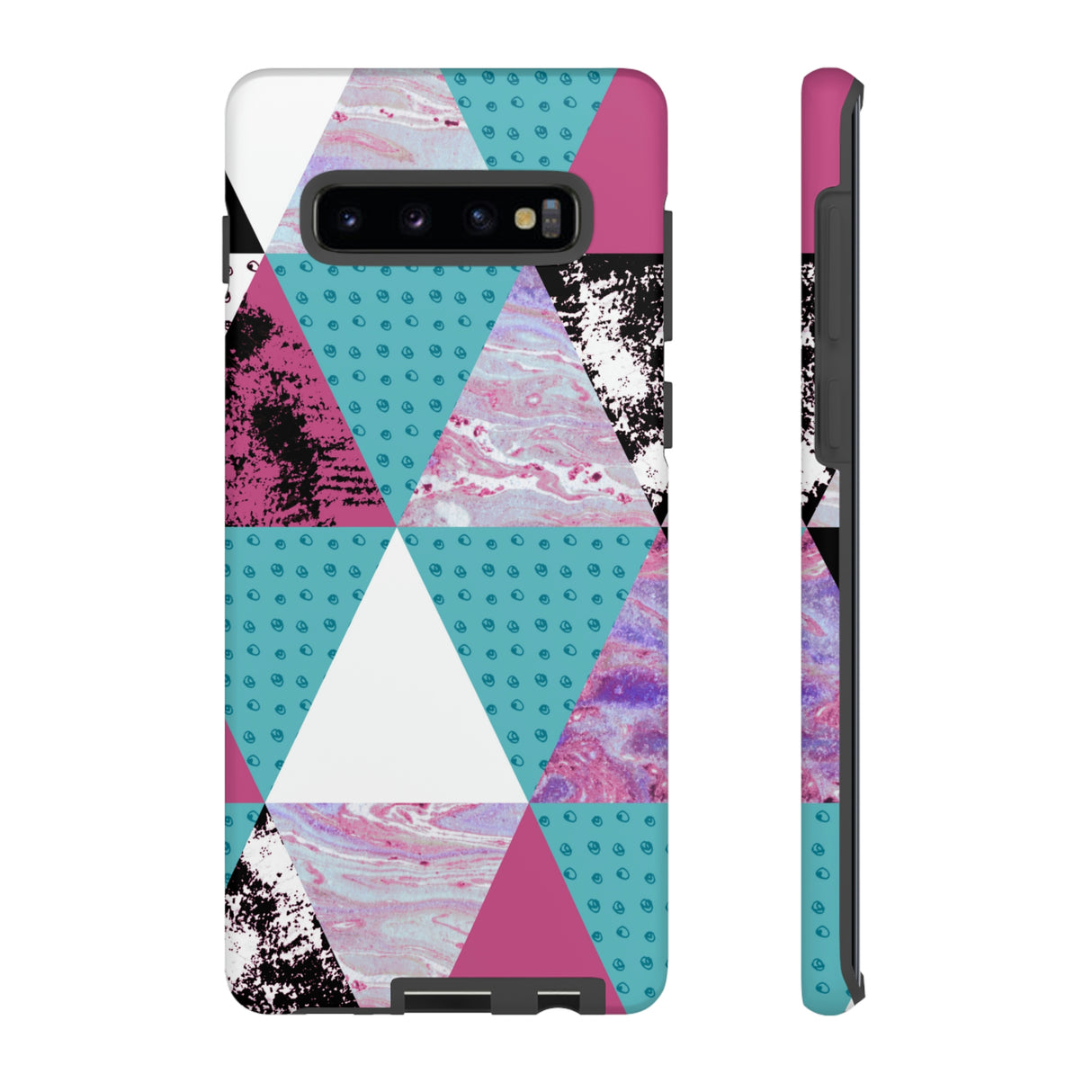 Grunge Triangles Android Case (Protective) Samsung Galaxy S10 Plus Matte Phone Case