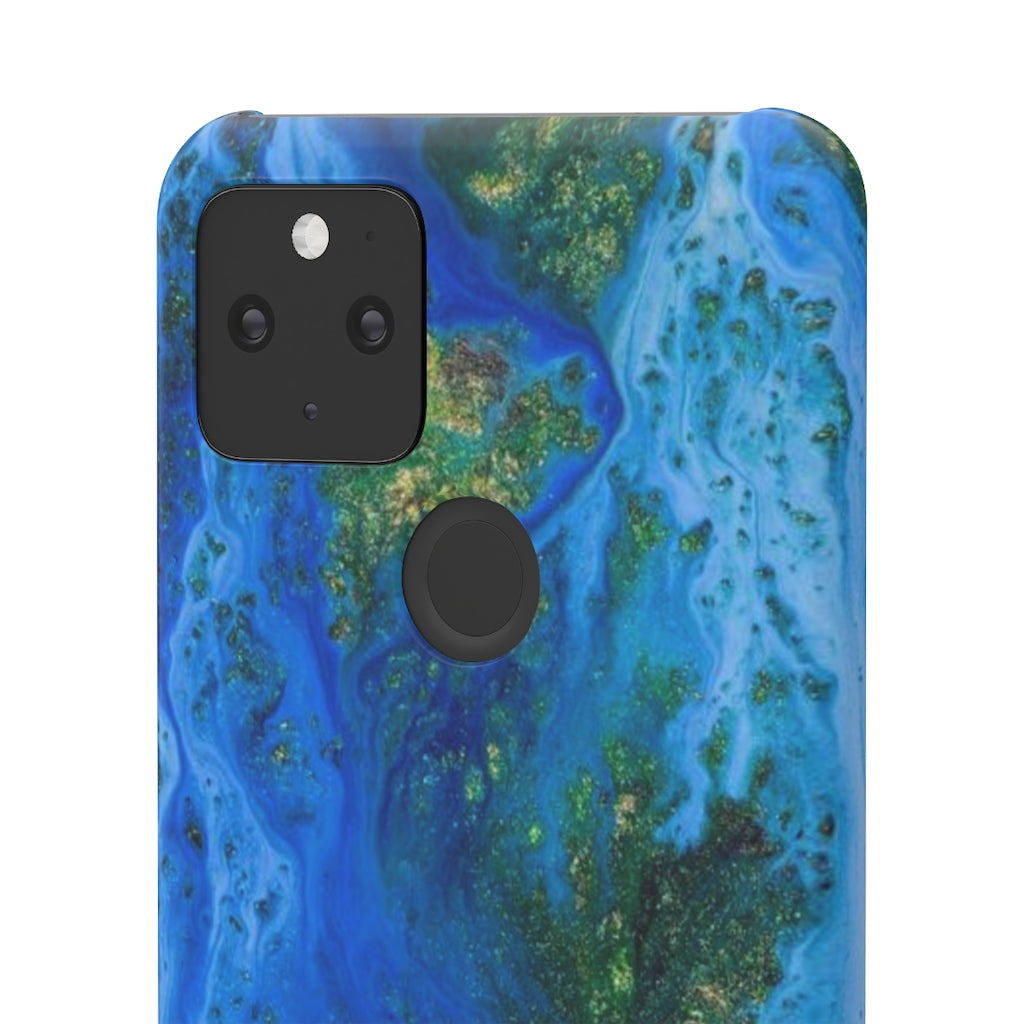 Blue Globe Ink Art Android Case (Slim) Phone Case