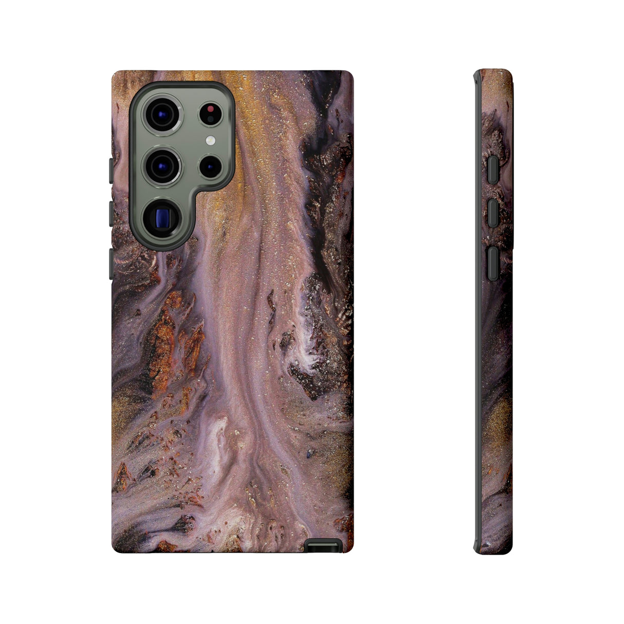 Pink Marble Ink Art Android Case (Protective) Samsung Galaxy S23 Ultra Matte Phone Case