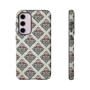 Grey Rose Gothic Flower Samsung Case (Protective) Samsung Galaxy S23 Plus Matte Phone Case