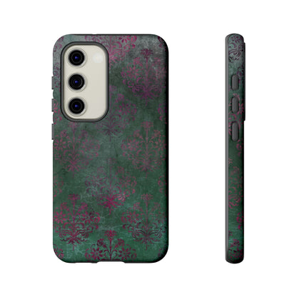 Damask Gothic Flower Samsung Case (Protective) Samsung Galaxy S23 Matte Phone Case