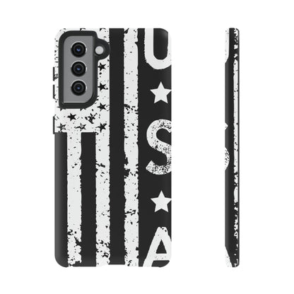 Black n White U.S Flag Android Case (Protective) Samsung Galaxy S21 Matte Phone Case