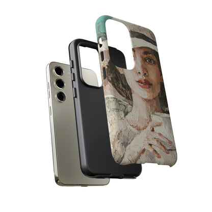 Lady White Hat Android Case (Protective) Phone Case