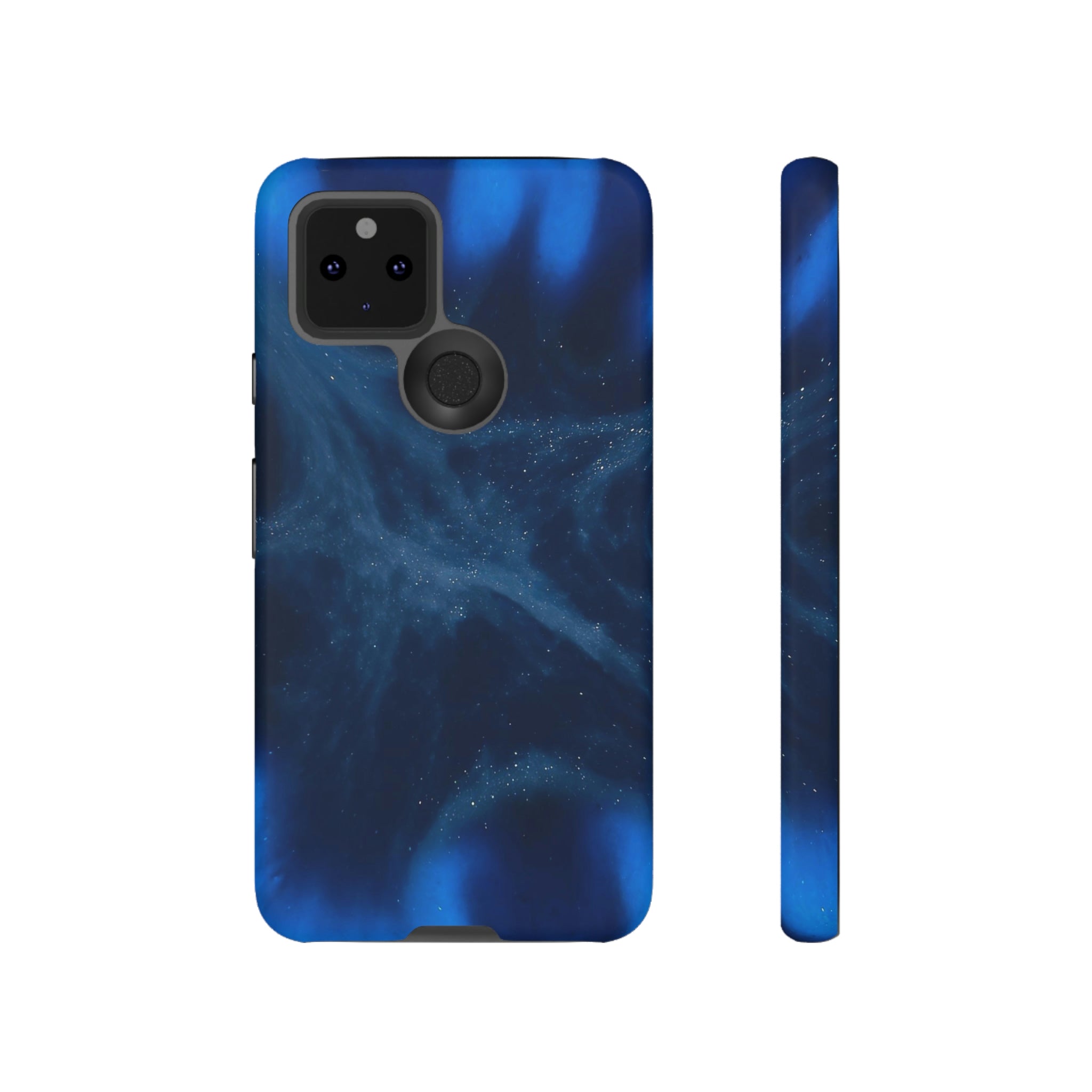 Blue Space Ink Art Android Case (Protective) Google Pixel 5 5G Matte Phone Case