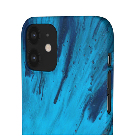 Light Blue Ink Art iPhone Case (Slim) Phone Case