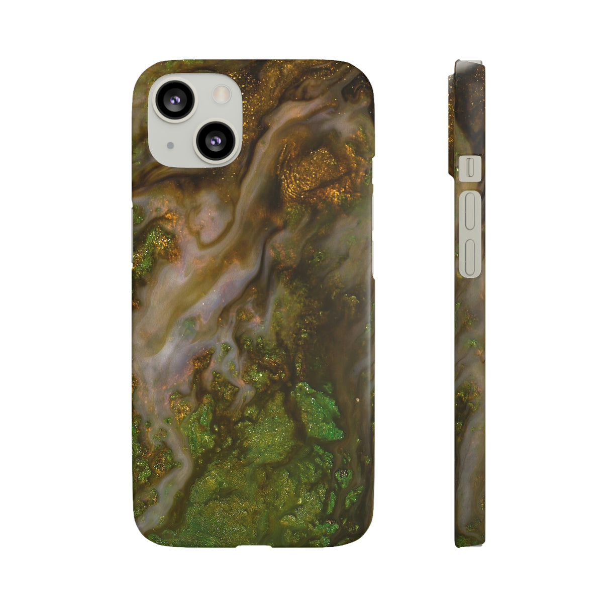 Smaragd Green Ink Art iPhone Case (Slim) iPhone 13 Matte Phone Case