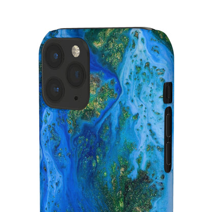 Blue Globe Ink Art iPhone Case (Slim) Phone Case