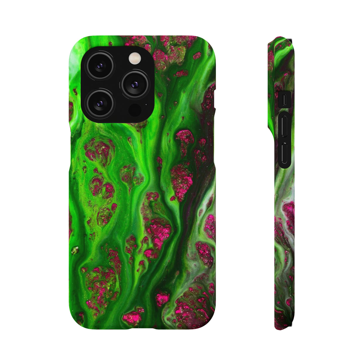 Toxic Green Ink Art iPhone Case (Slim) iPhone 14 Pro Matte Phone Case