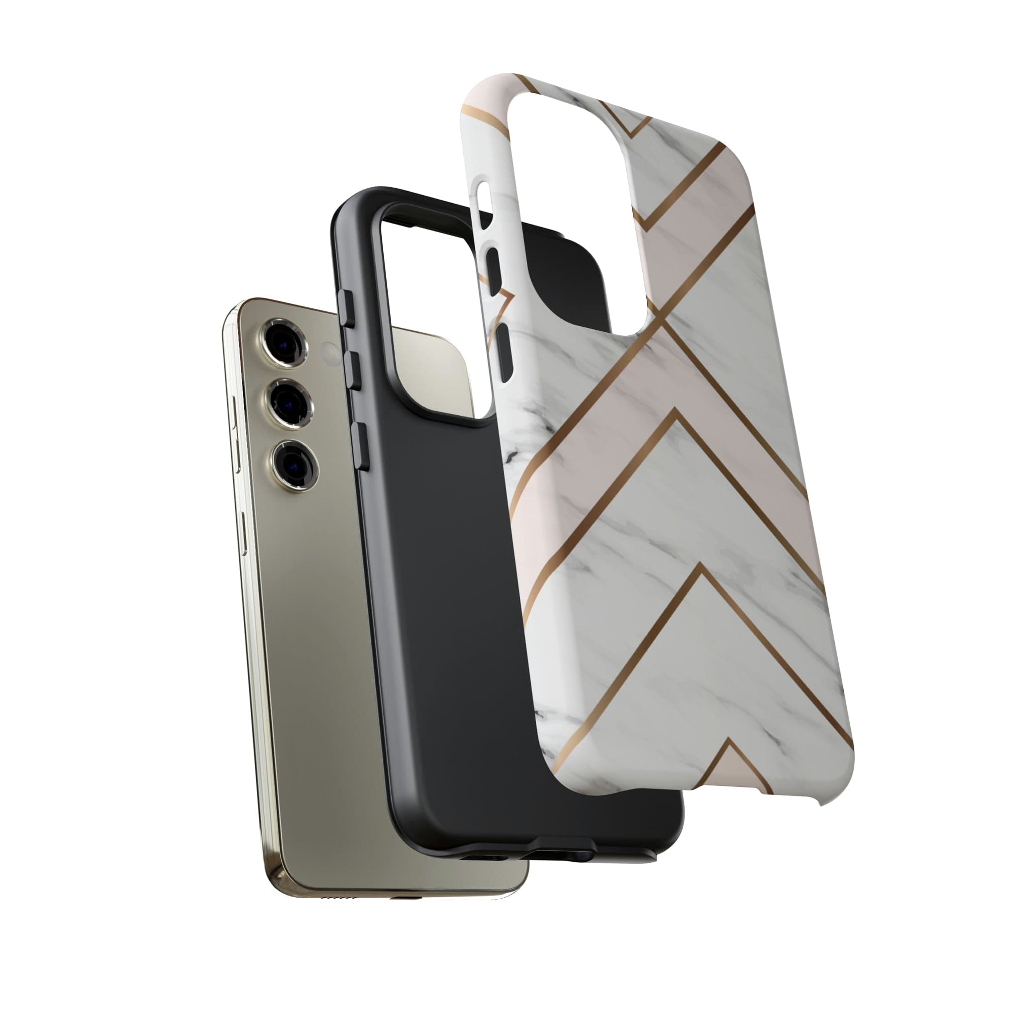 CASEBOB Phone Case White Marble Android Case (Protective)