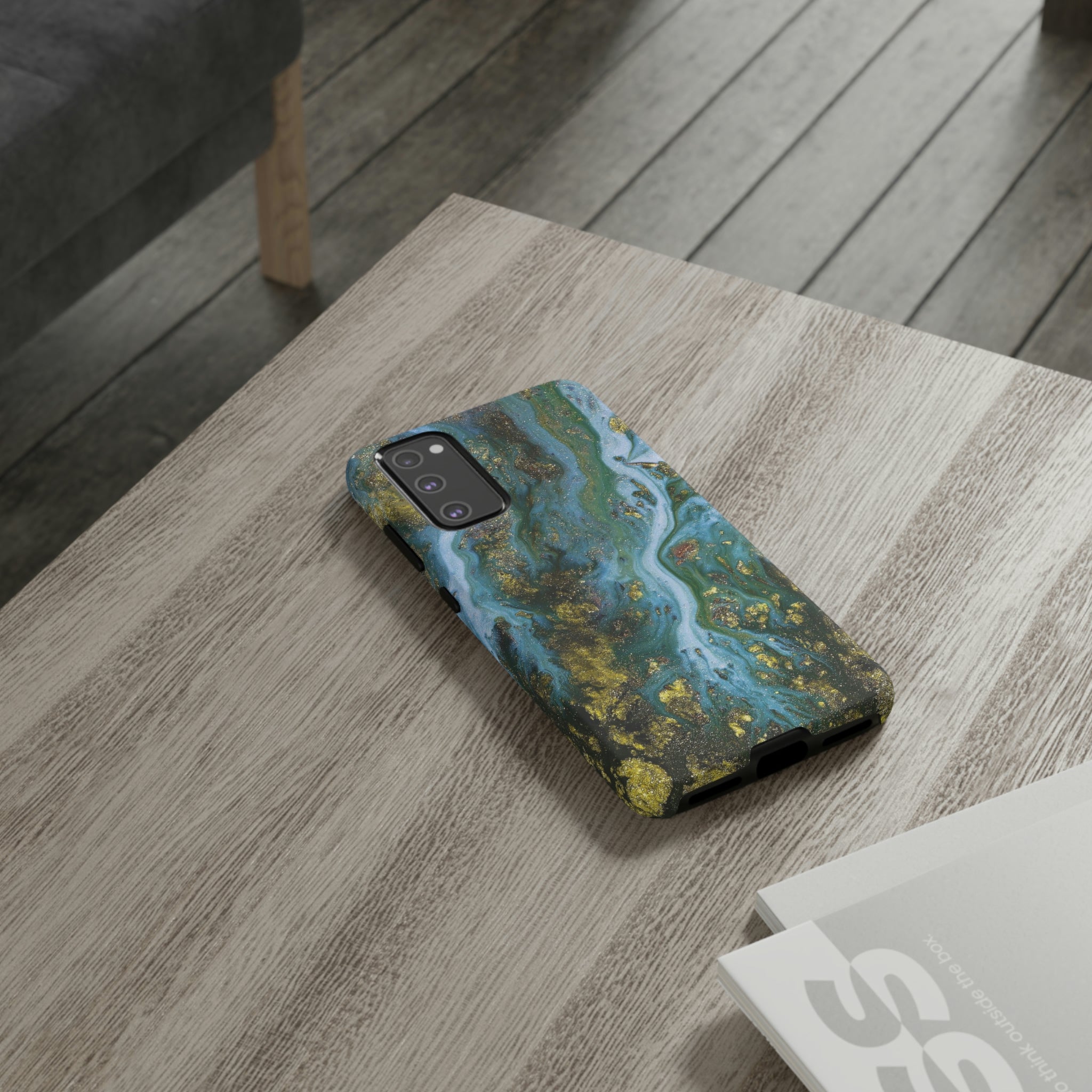 Ocean Blue Ink Art Android Case (Protective) Phone Case