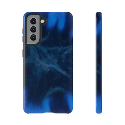 Blue Space Ink Art Android Case (Protective) Samsung Galaxy S21 Glossy Phone Case