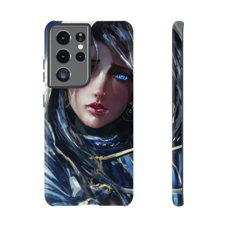 Paladin Girl Blue Eyes Android Case (Protective) Samsung Galaxy S21 Ultra Glossy Phone Case