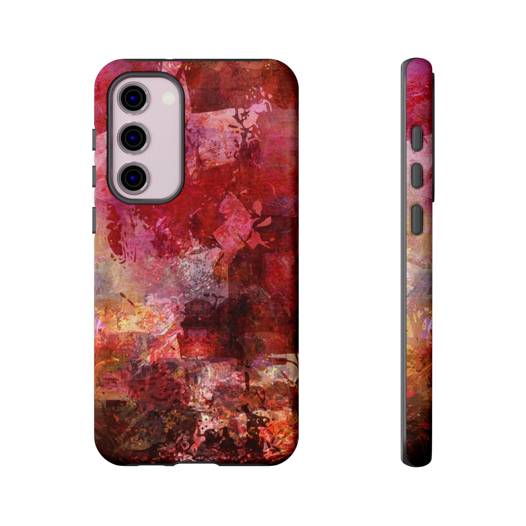 Red Grunge Android Case (Protective) Samsung Galaxy S23 Plus Matte Phone Case