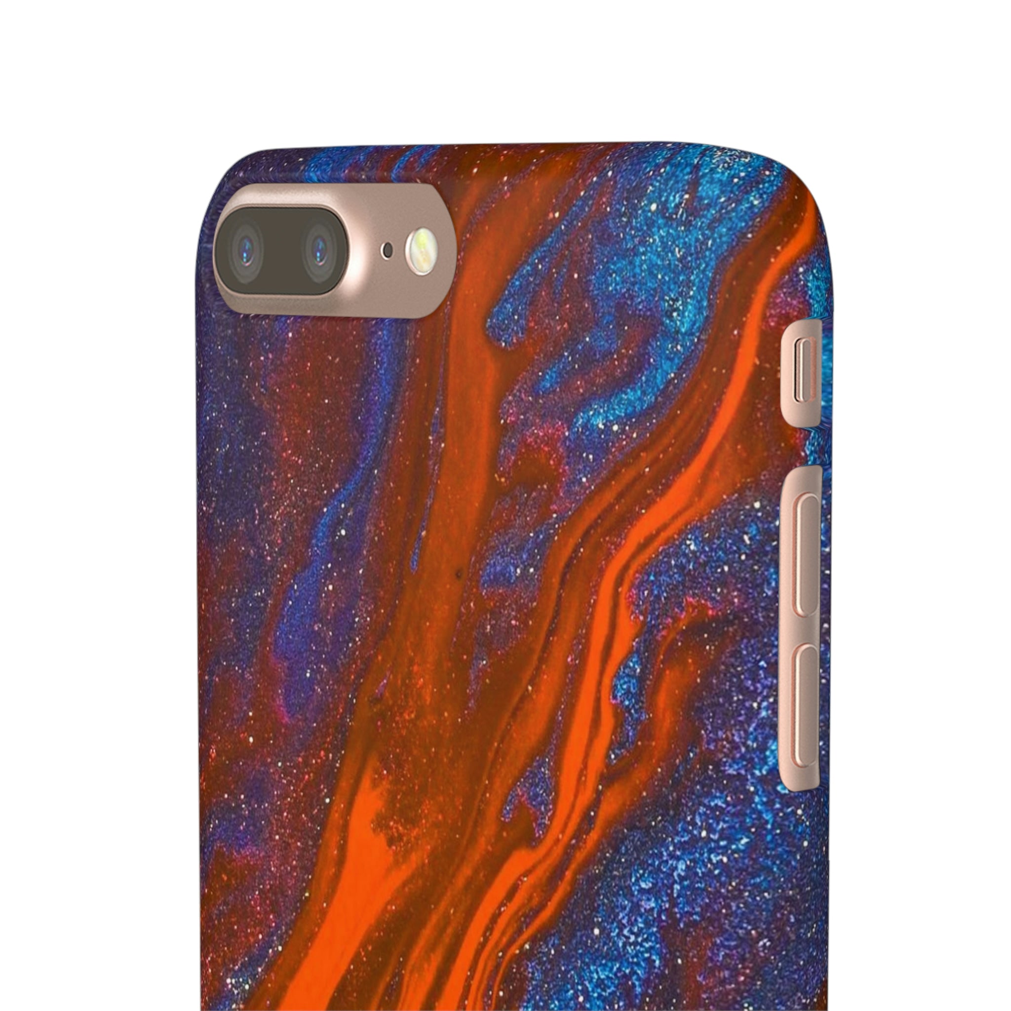 Orange Spikes Ink Art iPhone Case (Slim) Phone Case