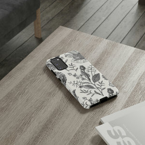 Poppy Gray Vintage Flower Samsung Case (Protective) Phone Case