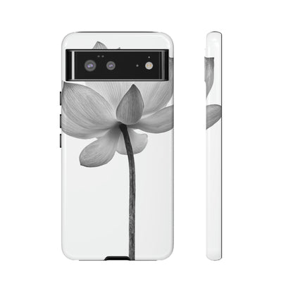 Black White Lotus Android Case (Protective) Google Pixel 6 Glossy Phone Case