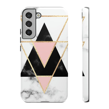 Marble Triangles Android Case (Protective) Samsung Galaxy S22 Plus Glossy Phone Case