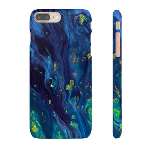 Green Opal Ink Art iPhone Case (Slim) iPhone 8 Plus Matte Phone Case