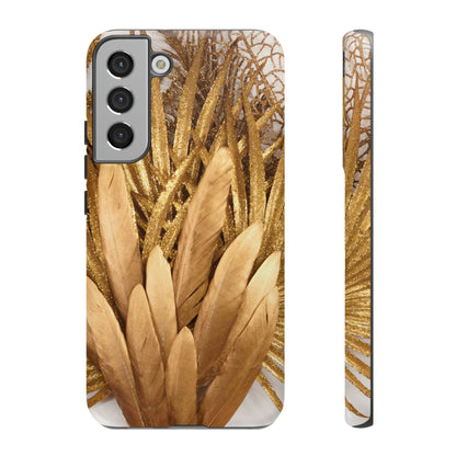 Gold Feather Android Case (Protective) Samsung Galaxy S22 Plus Matte Phone Case