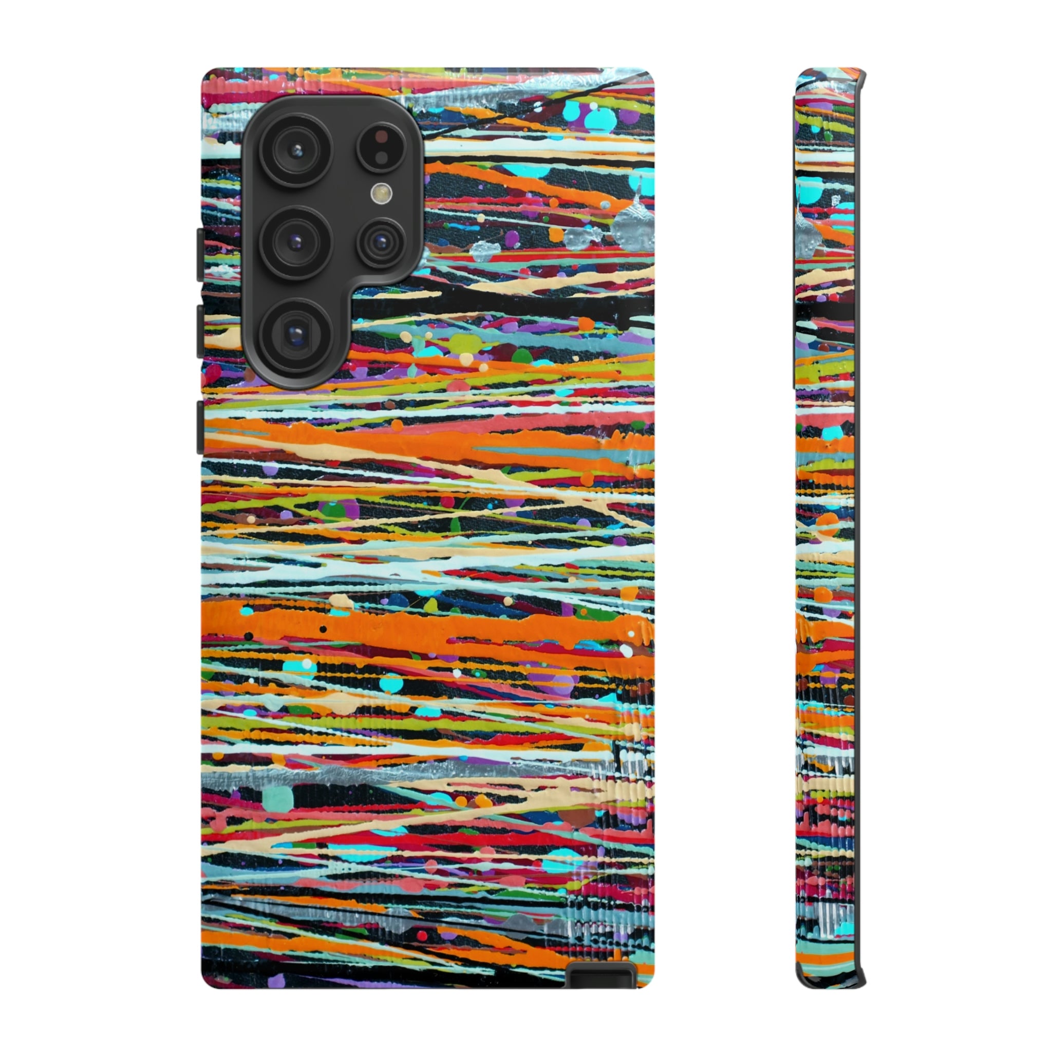 Stripe Art Android Case (Protective) Samsung Galaxy S22 Ultra Glossy Phone Case