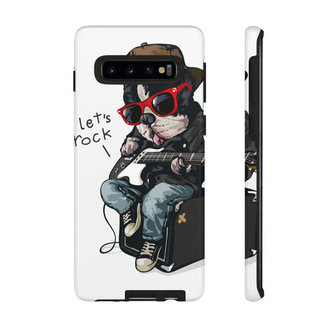 Rock n Roll Dog Android Case (Protective) Samsung Galaxy S10 Glossy Phone Case