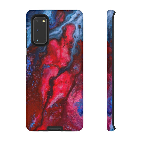 Neon Red Ink Art Android Case (Protective) Samsung Galaxy S20 Matte Phone Case