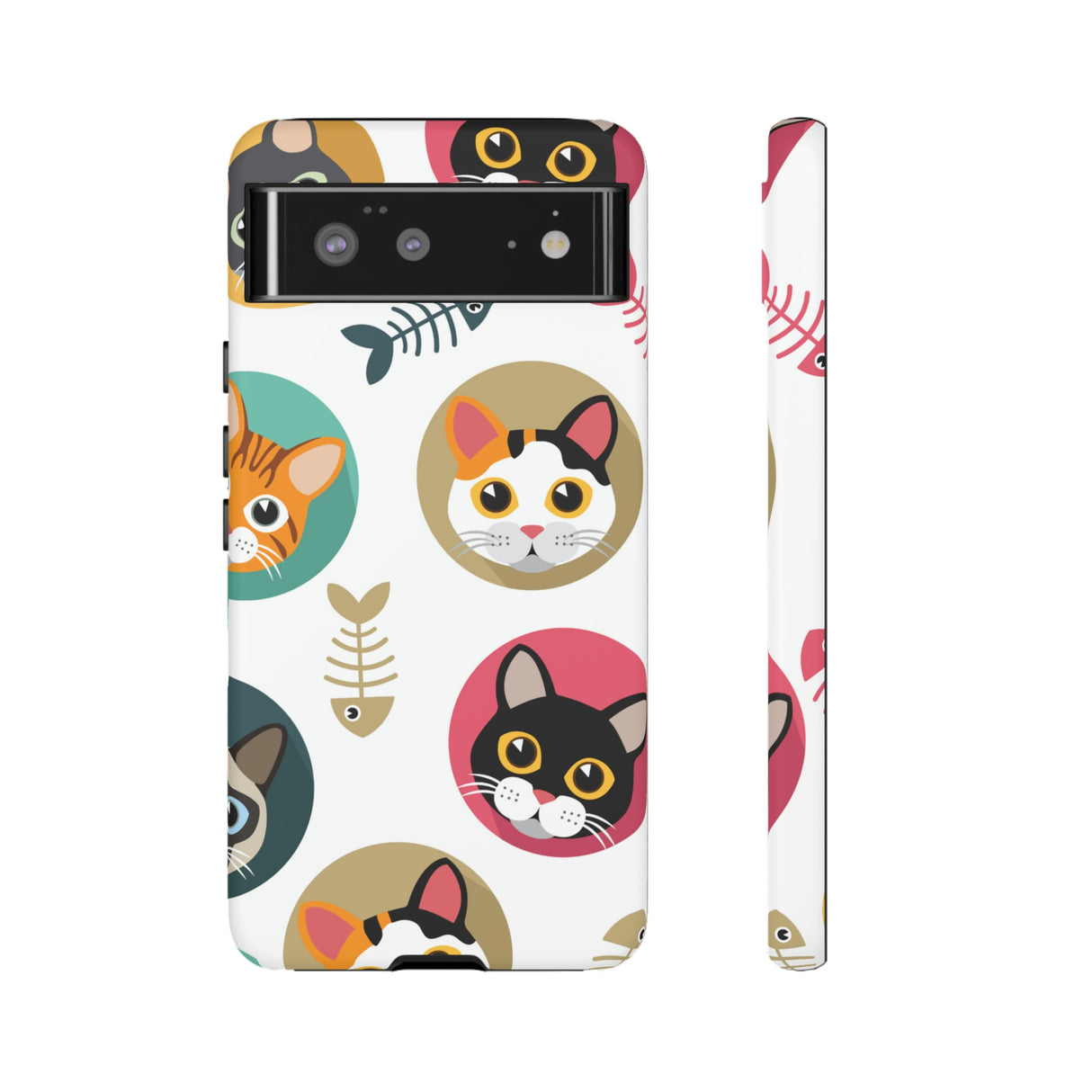 Cats Fishbone Android Case (Protective) Google Pixel 6 Matte Phone Case