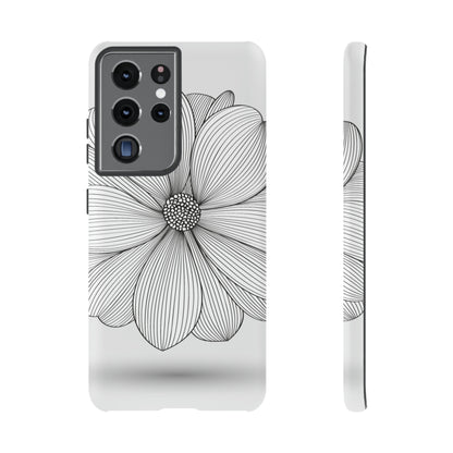 Black n White Dahlia Android Case (Protective) Samsung Galaxy S21 Ultra Matte Phone Case