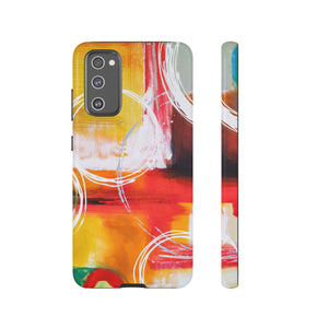 Abstract Yellow Android Case (Protective) Samsung Galaxy S20 FE Glossy Phone Case