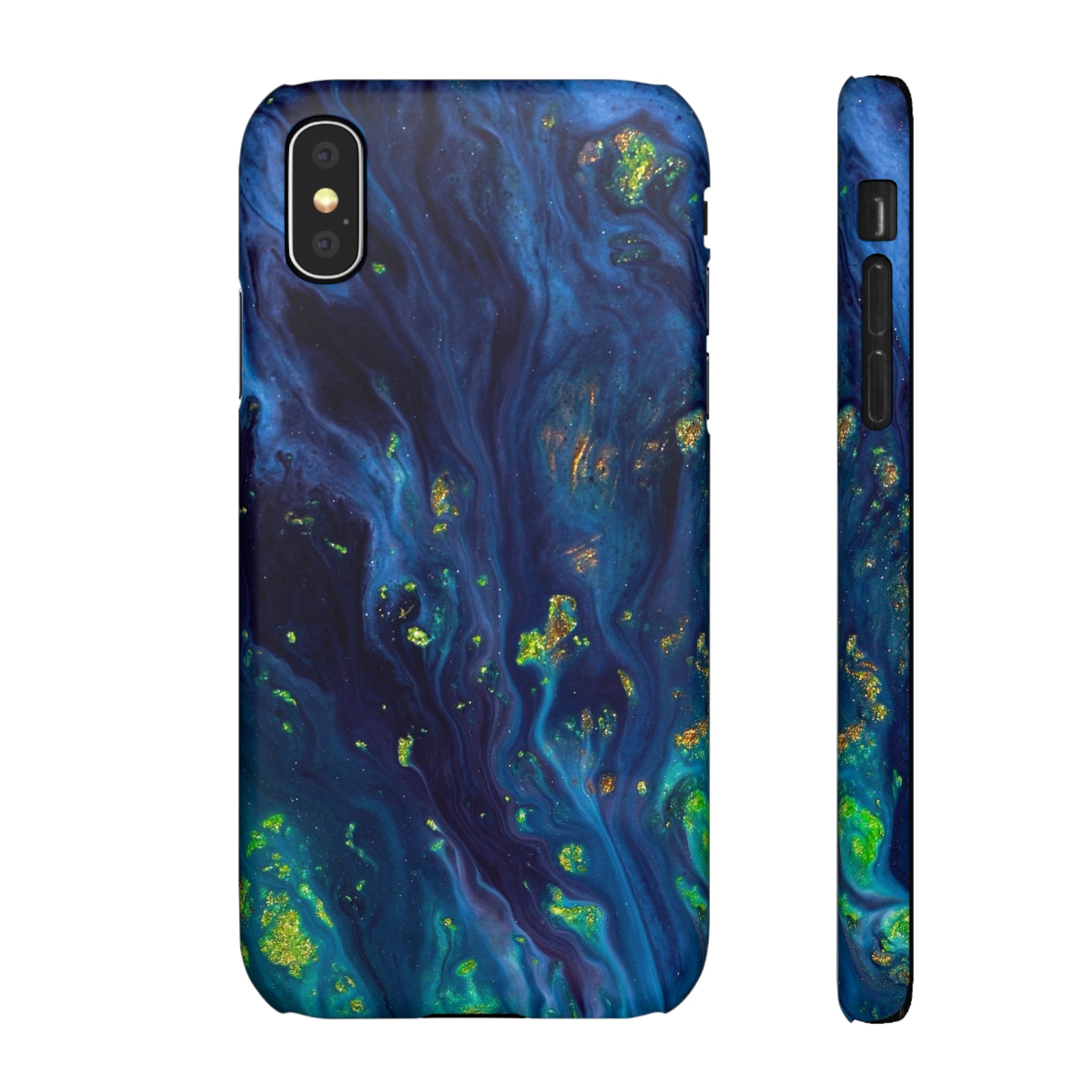 Green Opal Ink Art iPhone Case (Slim) iPhone X Matte Phone Case