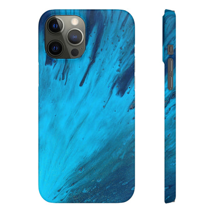 Light Blue Ink Art iPhone Case (Slim) iPhone 12 Pro Max Matte Phone Case