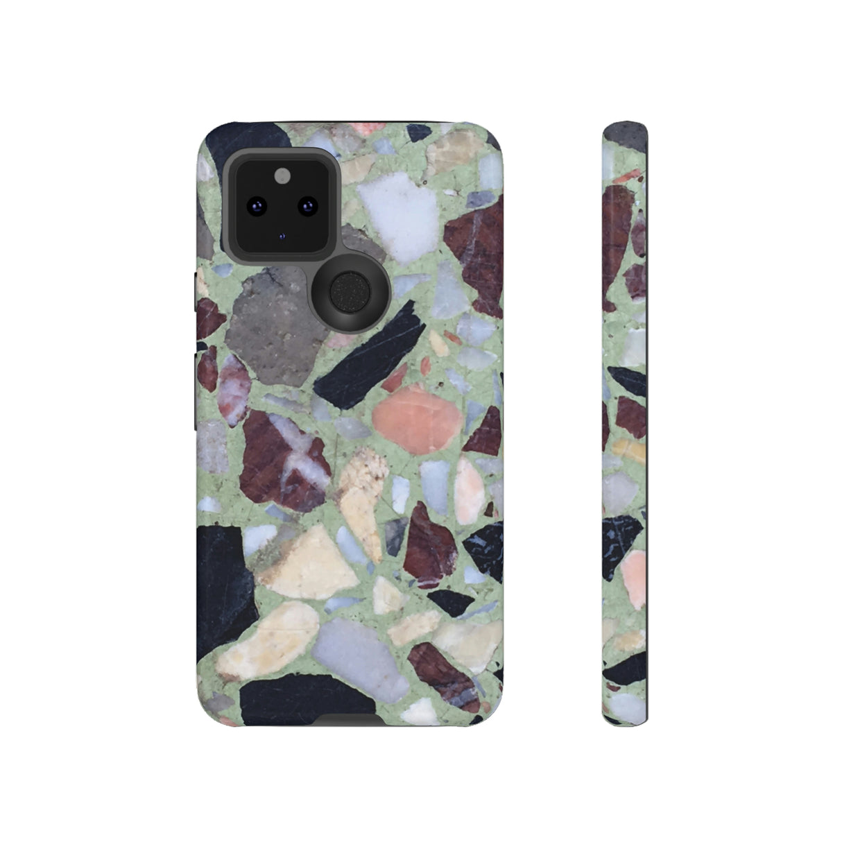 Terrazzo in Green Android Case (Protective) Google Pixel 5 5G Glossy Phone Case