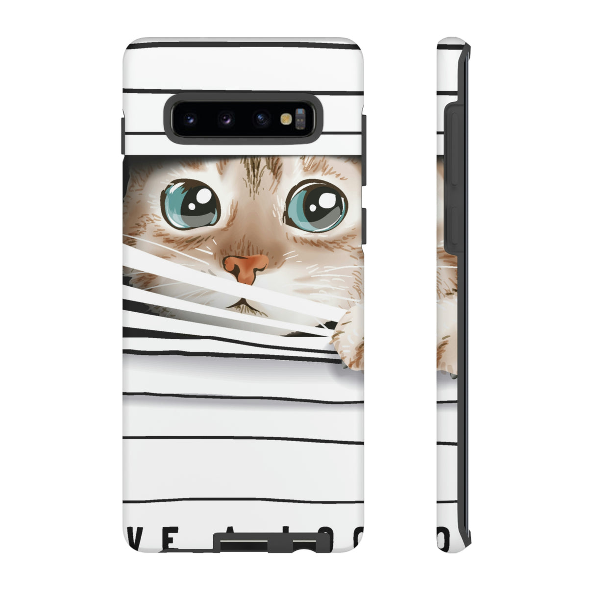 Cute Cat Window Android Case (Protective) Samsung Galaxy S10 Plus Matte Phone Case