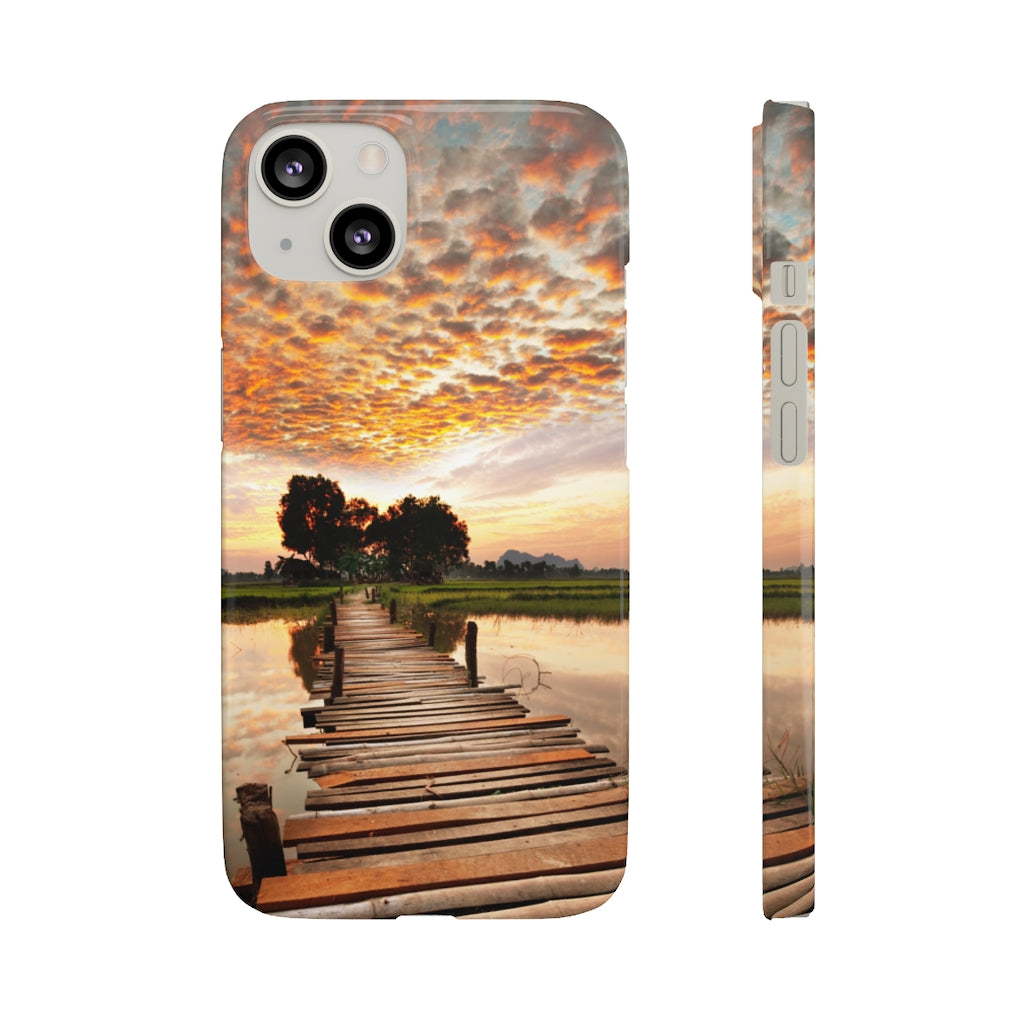 Sunset on the Tropical River Samsung/iPhone (Slim) Phone Case