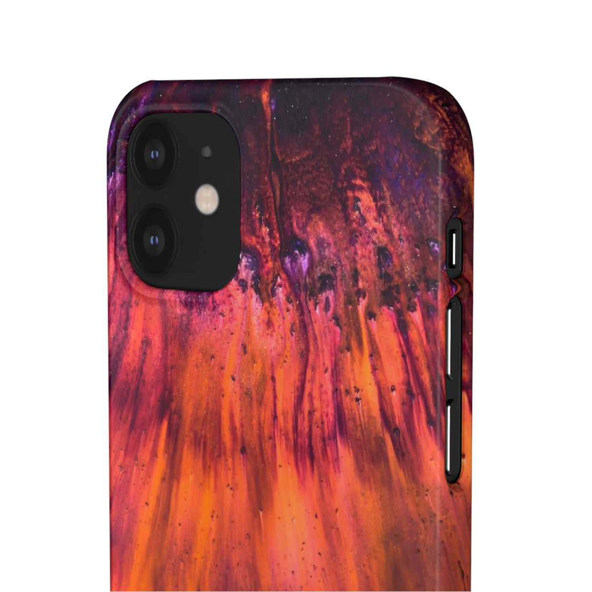 Orange Flow Ink Art iPhone Case (Slim) Phone Case