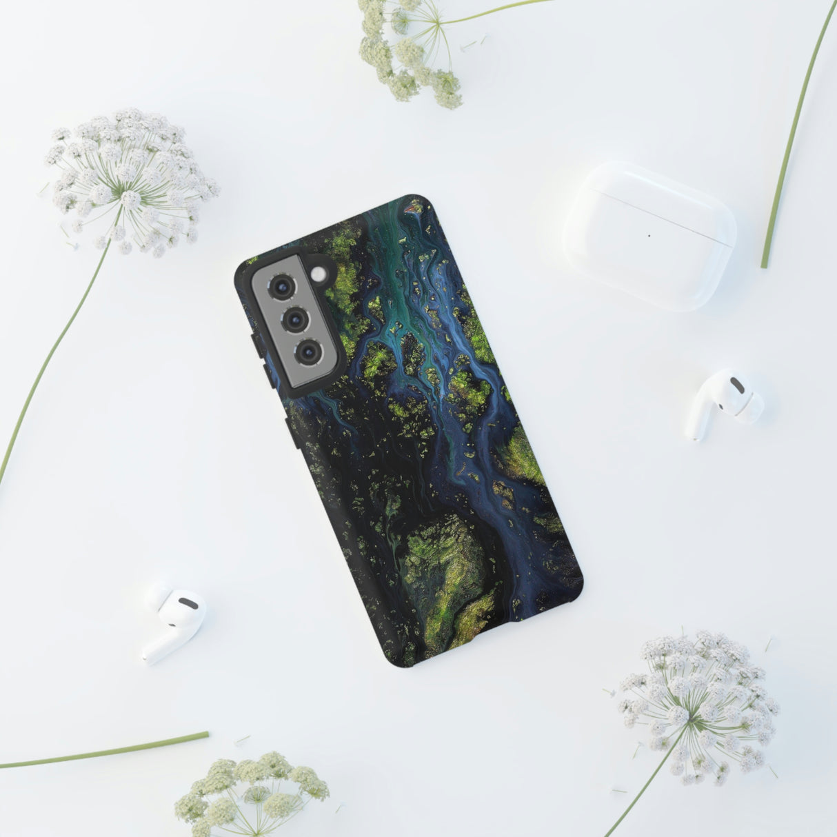 Blue Cosmos Ink Art Android Case (Protective) Phone Case