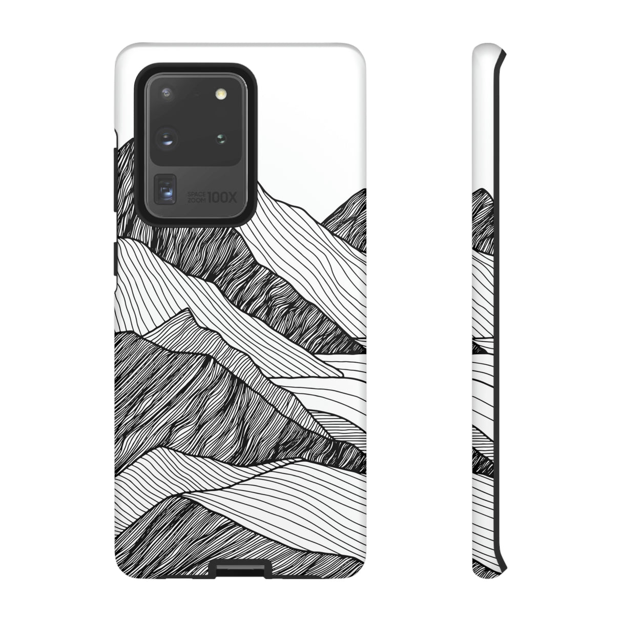 Mountain Line Art Android Case (Protective) Samsung Galaxy S20 Ultra Matte Phone Case