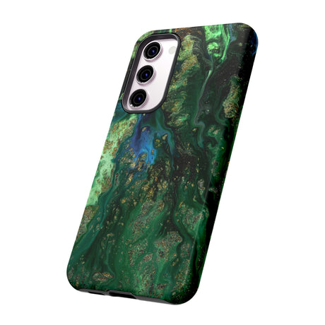 Green Liquid Marble Ink Art Android Case (Protective) Phone Case