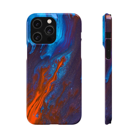 Orange Flame Ink Art iPhone Case (Slim) iPhone 14 Pro Max Glossy Phone Case