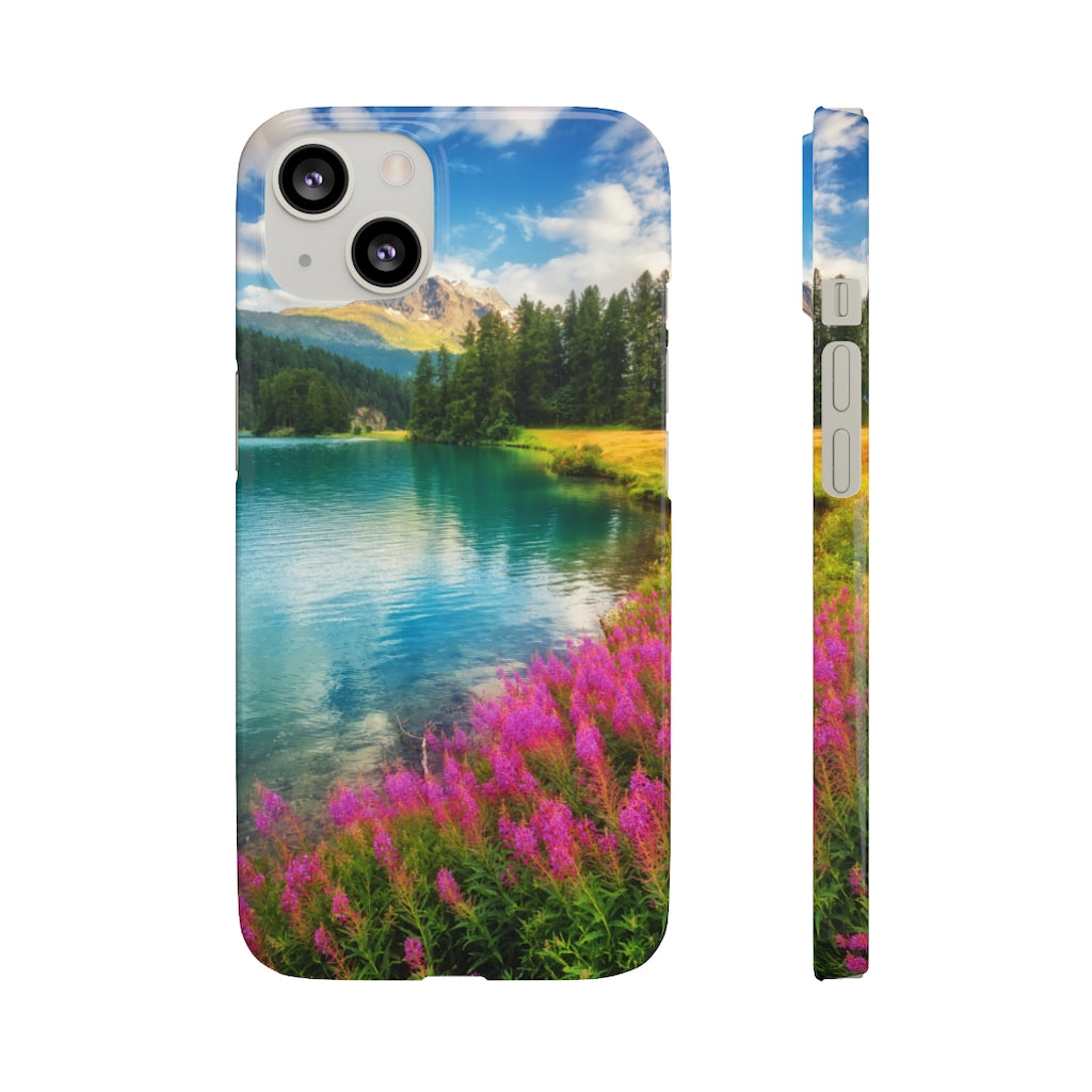 Fantastic Azure Alpine Lake Samsung/iPhone (Slim) Phone Case